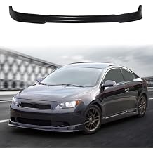 Front Bumper Lip Compatible with 2005-2010 Scion tC, Unpainted Black RS Style PU - Polyurethane Front Lower Chin Spoiler Protector, 1 PC