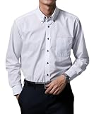 [ニッセン] メンズ 衿・袖口の汚れが目立ちにくい 形態安定ドゥエボタンダウン長袖ワイシャツ 白 8L(首56裄90)