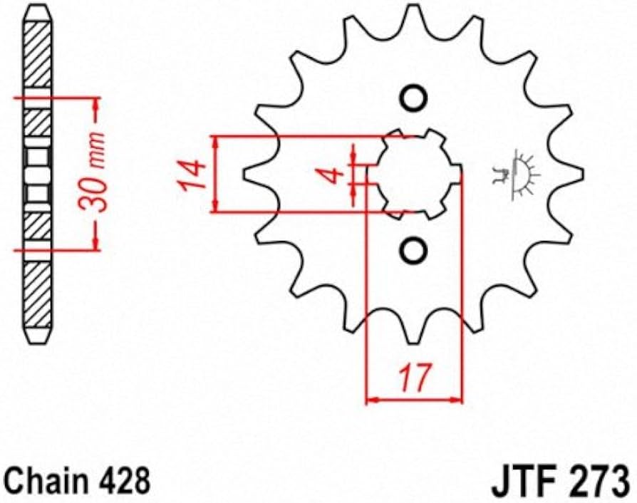 Amazon.com: JT Sprockets JTF273.13 13 Tooth Steel Front