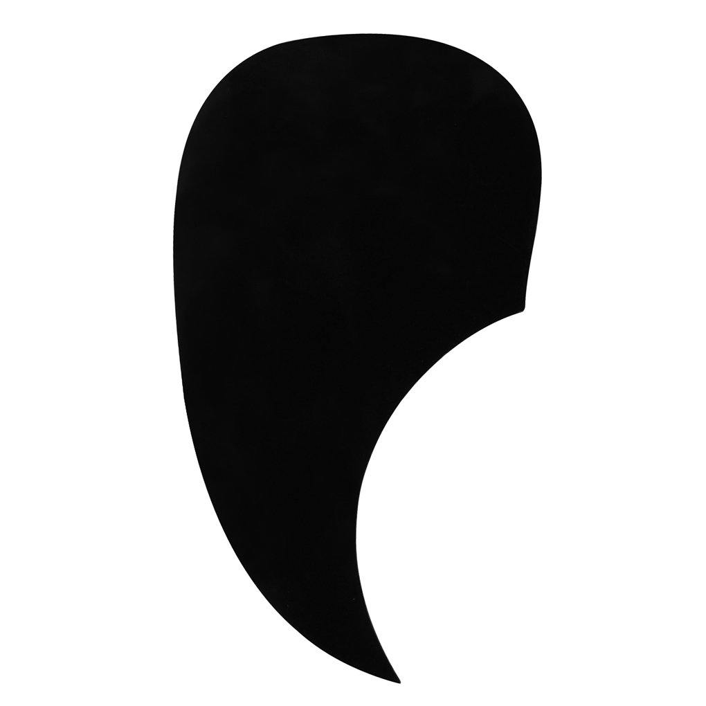 Pickguard Guitare Acoustique Forme Virgule - Autocollant Noir - Protection Anti-rayures - 11