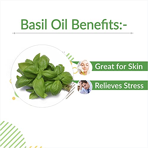 Image of B-URBAN Basil (Ocimum Basilicum) Oil | 100% Pure & Natural Undiluted Essential Oil For Skincare & Hair Care - 30ML