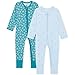 Bramble & Bear Unisex Baby (2 Pack) Toddler Sleepsuits, Tawny & Teal, 0-3 Months UK