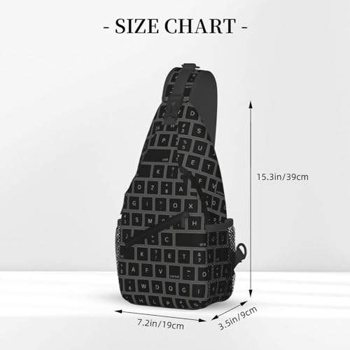 Keyboard Crossbody Bag Funny Shoulder Bag Backpack Cool Sling Bag Chest Casual Daypack Bag3