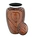 Bold & Divine Wood Grain Cremation Urn for Human Ashes - Elegant Large Memorial Cremation Urn for Human Ashes - Perfect Tribute for Loved Ones - Male Female Man or Woman (Red Cherry Wood, Large)