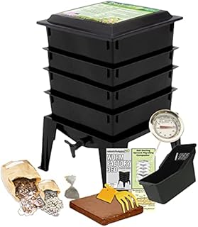 Worm Factory 360 Black US Made Composting System for Recycling Food Waste at Home