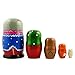 BestPysanky Kolobok, Babushka and Dedushka Fairy Tale Nesting Dolls 7 Inches