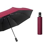 Regenschirm Sturmfest Umbrella Automatischer Regenschirm Großer Faltbarer Werbegeschenk-regenschirm Sonnenschirm, Acht Knochen Automatisches Vinyl (weinrot)