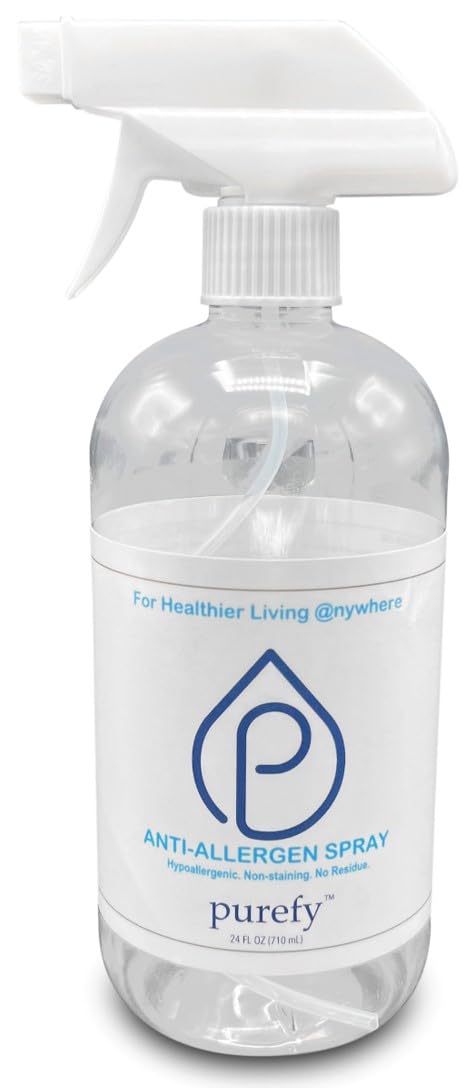 PUREFYAnti-Allergen Spray (24oz), Eliminate matters. Odor eliminators. Unscented. No residue. Asthma and Allergy Safe for babies and pets. Spray for Healtheir Life.