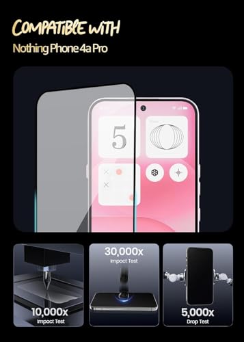 Image of FabeKee /Tempered Glass Screen Protector Compatible for Nothing Phone (4a) Pro | Front And Back Screen Guard With camera lens protector