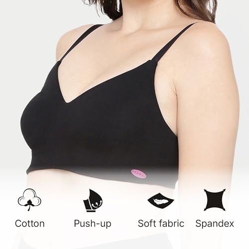 Image of Enamor Women's Everyday Cotton T-Shirt Bra - Non-Padded, Non-Wired, Full-Coverage, Pinch-Free, Ultra-Smoothing Design