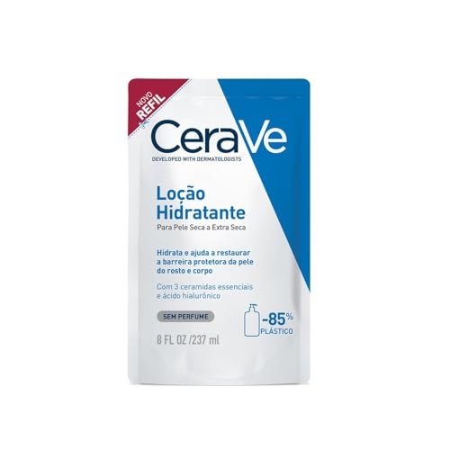 CeraVe, Refil Loção Hidratante Corporal para Pele Seca e Extra Seca, com textura Fluida e ...