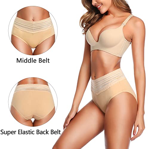 Image of UMMISS Womens Underwear,Cotton High Waist Underwear for Women Full Coverage Soft Comfortable Briefs Panty Multipack