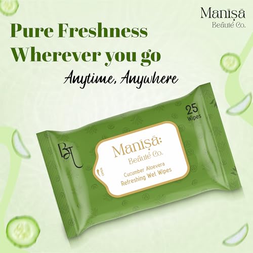 Image of Co. Cucumber & Aloe Vera Refreshing Wipes | Alcohol-Free, Paraben-Free, Vegan Face Wipes | Hydrating& Cooling Facial Wipes with Glycerin, 250 Wipes (Pack of 10)
