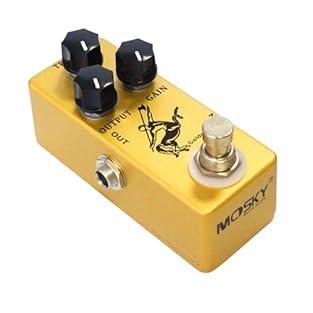 Constructed with aluminum alloy casing that resists wear and impacts featuring top mounted 9V sockets and side 6.35mm input / output sockets in standard pedal size suitable for all pedalboards Features GAINS TREBLE and OUTPUT knobs for precise of dis...