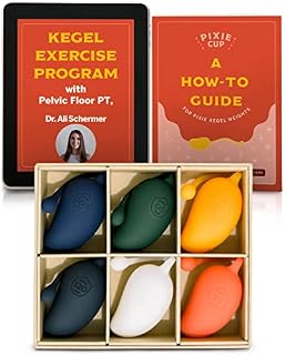 Pixie Kegel Balls for Women + Kegel Exercise Product Weights + Doctor Recommended Pelvic Floor Exercises All in Easy to Read Ebook for Beginners and Advanced + 6 Bladder Control Tightening Devices