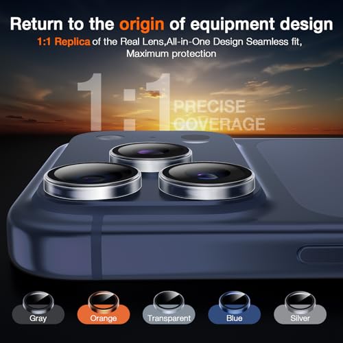 Image of LK 2 Pack for iPhone 17 Pro /17 Pro Max Camera Lens Protector [Top 9H+ Military Grade Shatterproof] One-Click Installation, Ultra-Tough HD, Individual Lens Protectors Scratch-resistant, Clear