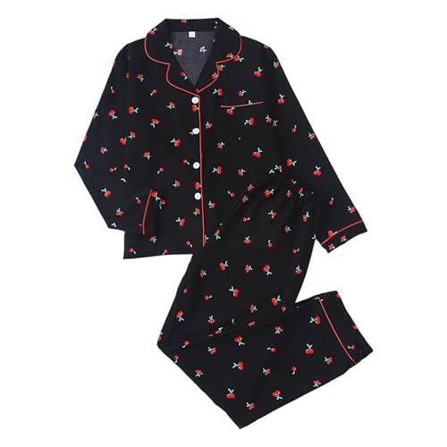 Pyjama 2 pièces gaze de coton femme respirant et anti transpiration f507