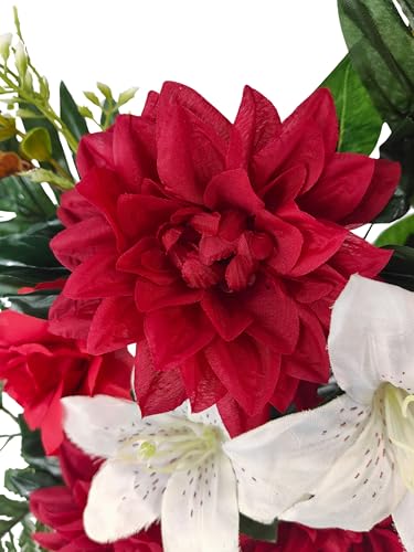 Fleurs artificielles de cimetière DRW pour fleurir une tombe en hiver