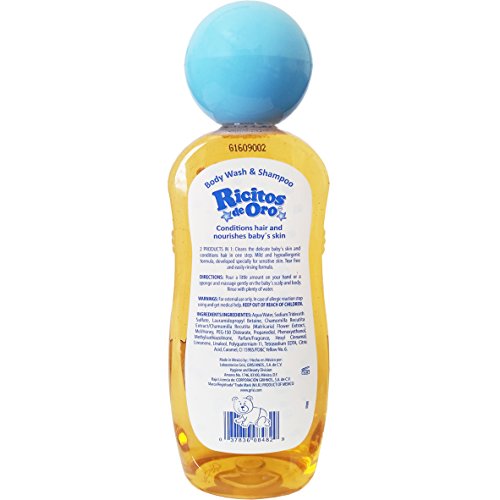 Image of Ricitos de Oro 2-in-1 Baby Hair & Body Wash, Hypoallergenic Tear Free Body Wash and Shampoo with Chamomile and Honey; 13.5 Fl Oz