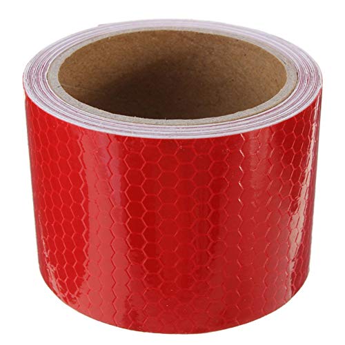 Preisvergleich Produktbild DYS@ 1 Rolle 3M Zuverlässiges, hochintensives reflektierendes Sicherheitsband Vinylrolle Selbstklebend,Red