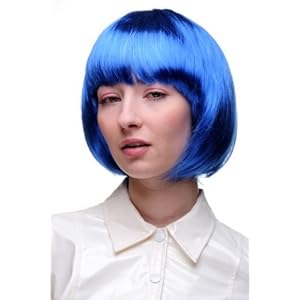 Peluca corte BOB, azul, disco PW0114-PC3