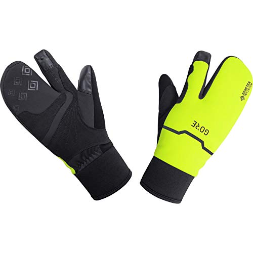 GOREWEAR Thermo Split Handschuhe, GORE-TEX INFINIUM WINDSTOPPER, Warme 3-Finger-Winterhandschuhe, 7, Black/Neon Yellow – Ansicht 3