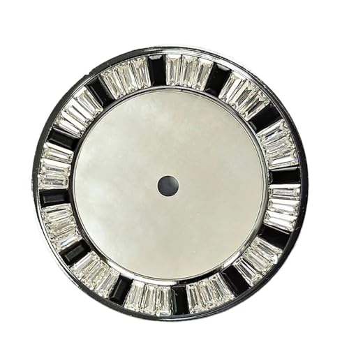 1個 28.5mm ウォッチダイヤル NH35 NH36 自動巻きムーブメント改造パーツ ダイヤモンドエッジウォッチフェイスアクセサリー(Black)