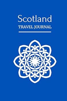 Scotland Travel Journal: Lined Notebook with Scottish Flag Colours and Celtic Design | Good Scottish Gift or Holiday Souvenir