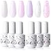 YaoShun Gel Nail Polish Set - Pink & Glitters Series 6 Colors Nail Art Gift Box, Soak Off Nail Gel UV LED Gel Polish Kit 8ml # 01