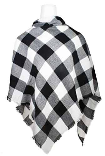 2 Pack of Triangle Fall Winter Soft Plaid Scarfs for Women Scarf Warm Shawls and Wrpas4