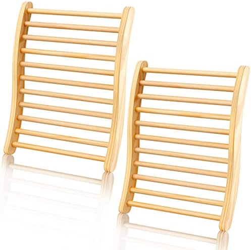 Wiiyita 2 Pack Sauna Backrest Sauna Accessories Wooden Slip-Resistant - View #10