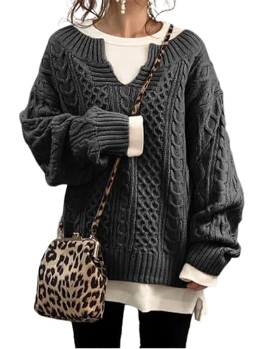chouyatou Women's Winter Chunky V Neck Long Sleeve...