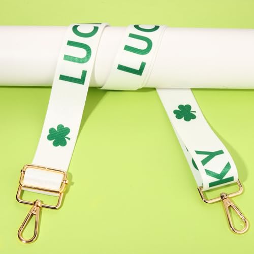 Image of St.Patrick's Day Purse Strap Replacement Lucky Green Shamrock Crossbody Shoulder Bag Straps Irish Party Favors Gift