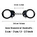HOHAJIU Toy Handcuffs with Keys Metal Handcuffs Party Supplies Accessory Stage Party Props Pretend Play Handcuffs for Kids (Black)