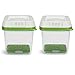 Rubbermaid FreshWorks Produce Saver Food Storage Container, Medium, 6.3 Cup, Green/ Set of 2