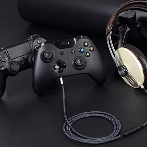 Replacement Audio Cable with in-Line Mic Remote Volume Control Compatible with Sennheiser Momentum, Momentum 2.0, HD1 Headphones, Audio Cord Compatible with Samsung Galaxy Huawei Android
