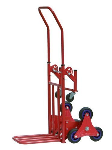 2-in-1 Stair Climber Sack Truck - 150kg Capacity | Heavy Duty Hand Truck with Tri-Wheels | Converts to Flatbed Trolley | Sack Barrow with 6 Solid Wheels