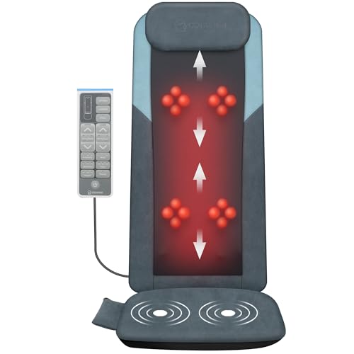 COMFIER Shiatsu Back Massager with Heat & Adjustable Height