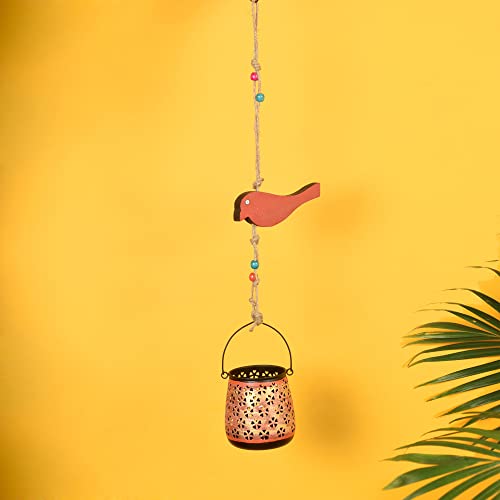 Image of AAKRITI ART CREATIONS Handcrafted Cardinal Bird Feeder