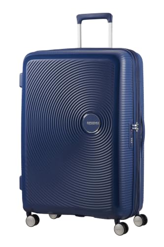 American Tourister Soundbox - Spinner L Erweiterbar Koffer, 77 cm, 97/110 L, Blau (Midnight Navy) – Ansicht 1