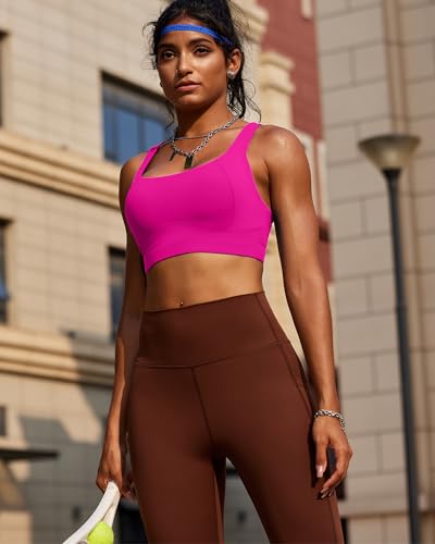 Image of RUNNING GIRL Sports Bras for Women High Support,Racerback High Impact Sports Bra Moulded Cup Workout Bra Push up