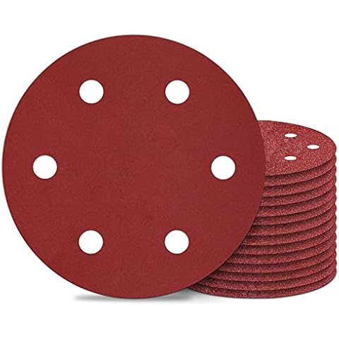 9 Inch 6 Hole Sanding Discs 320 Grit Hook and Loop for Drywall Sander 15PCS Cover