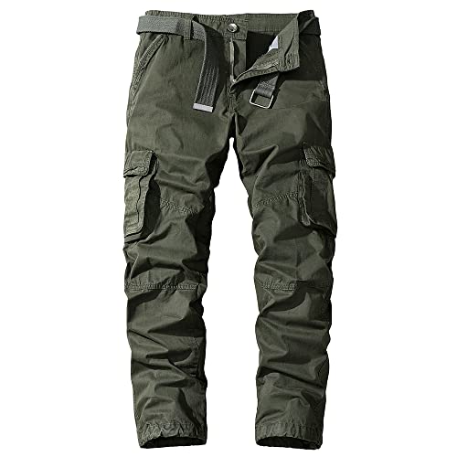 Digralne Aire Libre de Hombre Pantalon Cotton Cargo Pantalones