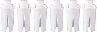 Amazon Basics Replacement Water Filters for Pitchers, Compatible with Brita, 6-Pack