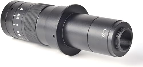 Miniatura 5 de HAYEAR Objetivo de la cámara del microscopio de la industria del adaptador Fde la lente de cristal del C-Mount del zoom, máximo monocular 180x