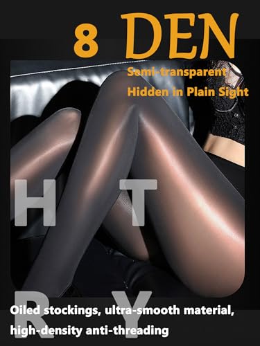 HTRUIYA Shiny Tights for Women Sheer Control Top Pantyhose with Plus Size Crotch Tights Reinforced Toes For Ladies Stocking3