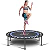 Newan 40″-48″ Silent Mini Trampoline Fitness Trampoline Bungee Rebounder Jumping Cardio Trainer Workout for Adults-Max Limit 330lbs