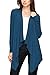 LL WSK849 Women's Long Sleeve Lightweight Draped Front Open Asymmetrical Cardigan XL Teal