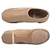 Asyusyu Jazz Shoes for Girls and Boys,Soft Vegan Leather Dance Slippers for Big Kid-4,Brown