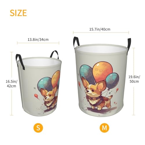 Panier à linge grand format pliable imperméable Corgi pour vêtements sales - 3